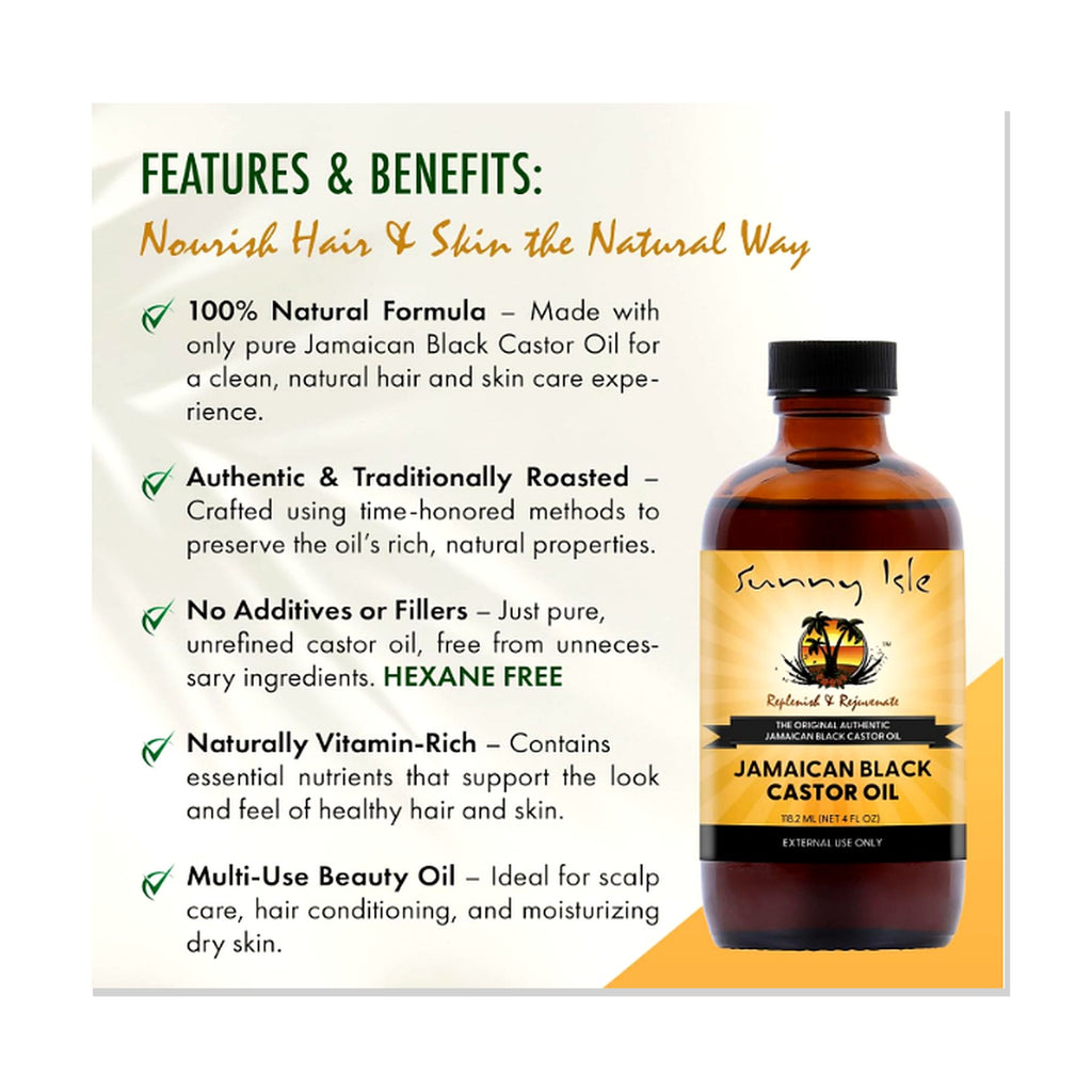 Sunny Isle Extra Dark Jamaican Black Castor Oil-118ml (4fl oz)