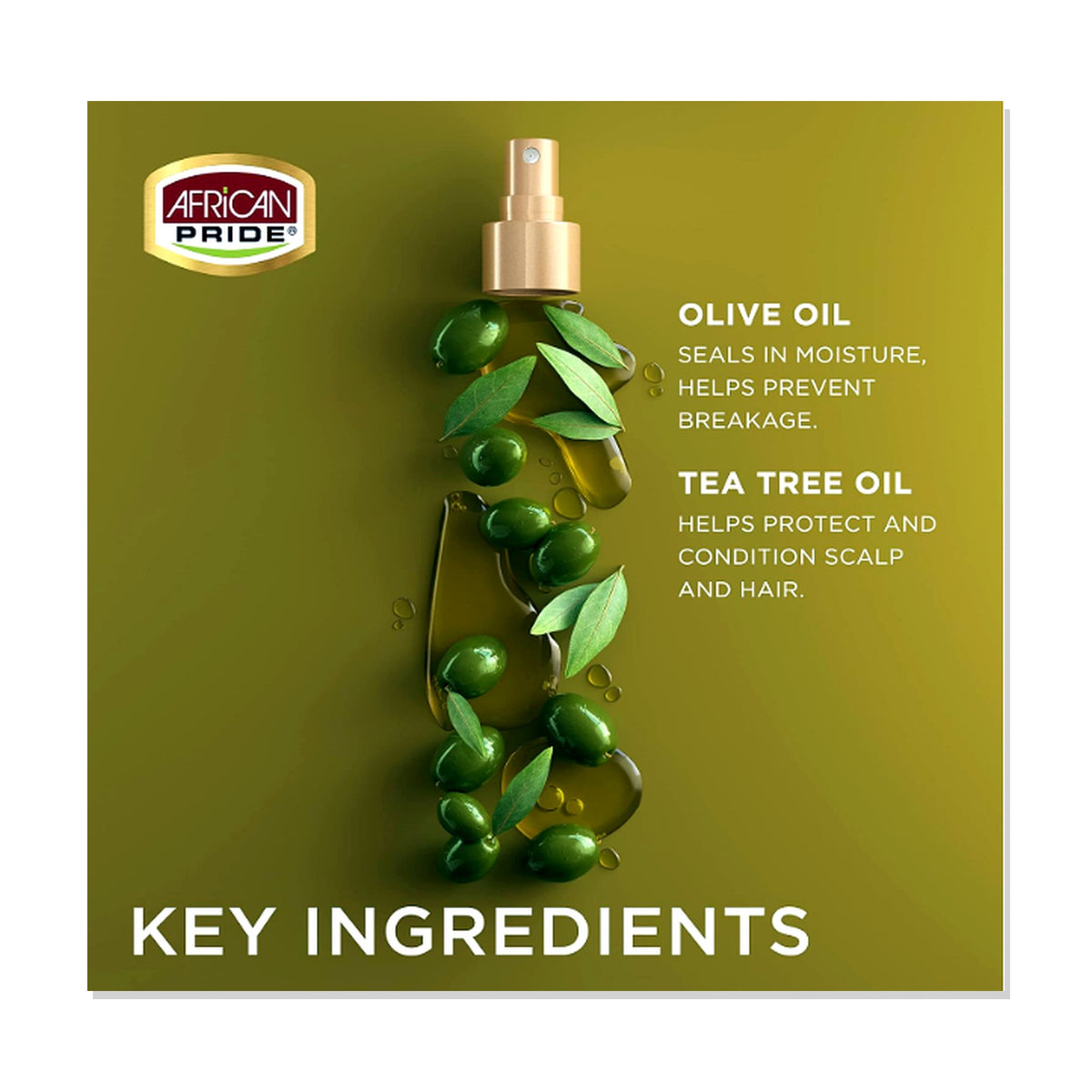 African Pride Olive Miracle Anti-Breakage Maximum Strengthening Growth Oil – 237ml